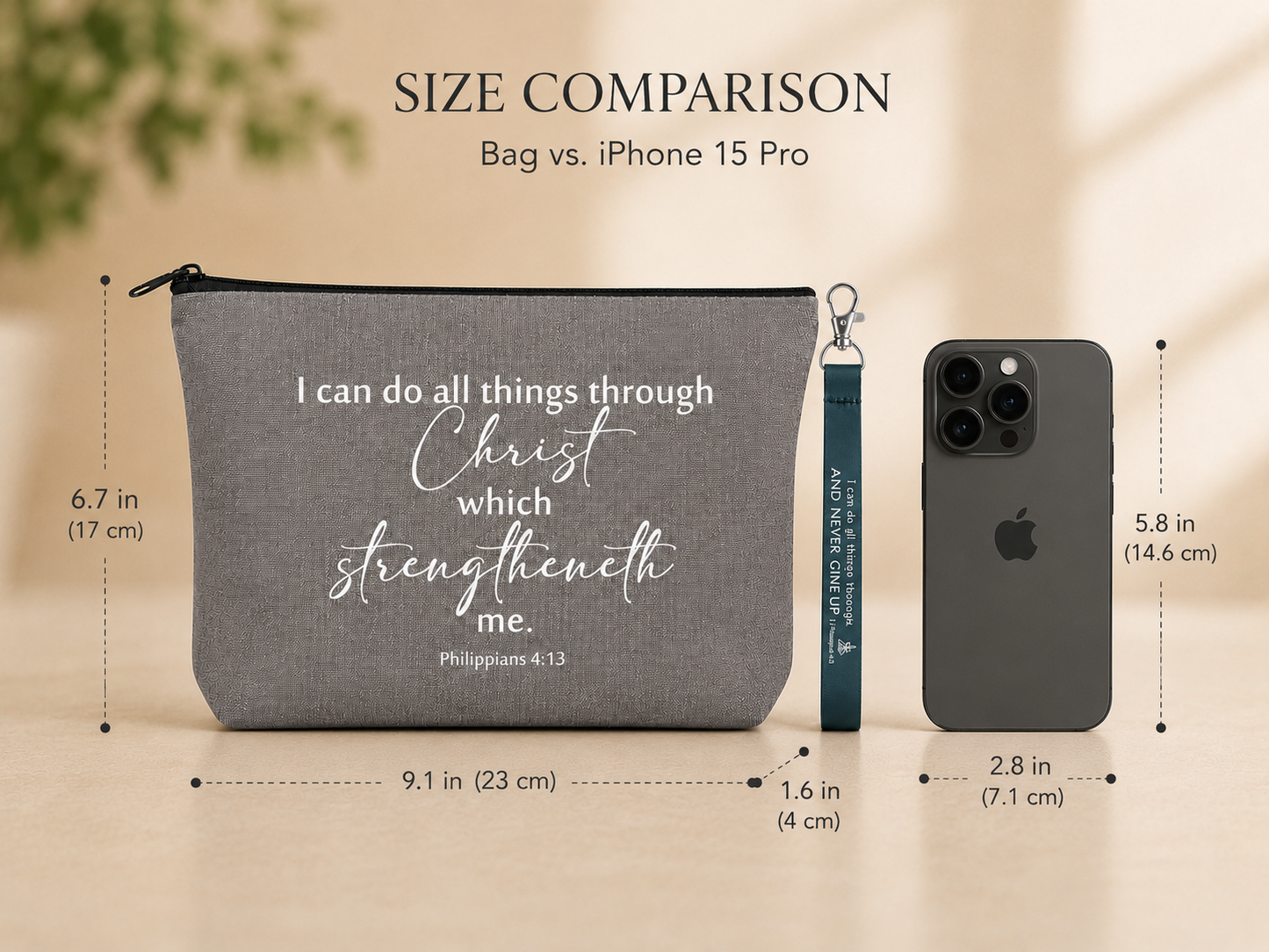 I Can Do All Things Through Christ Cosmetic Bag