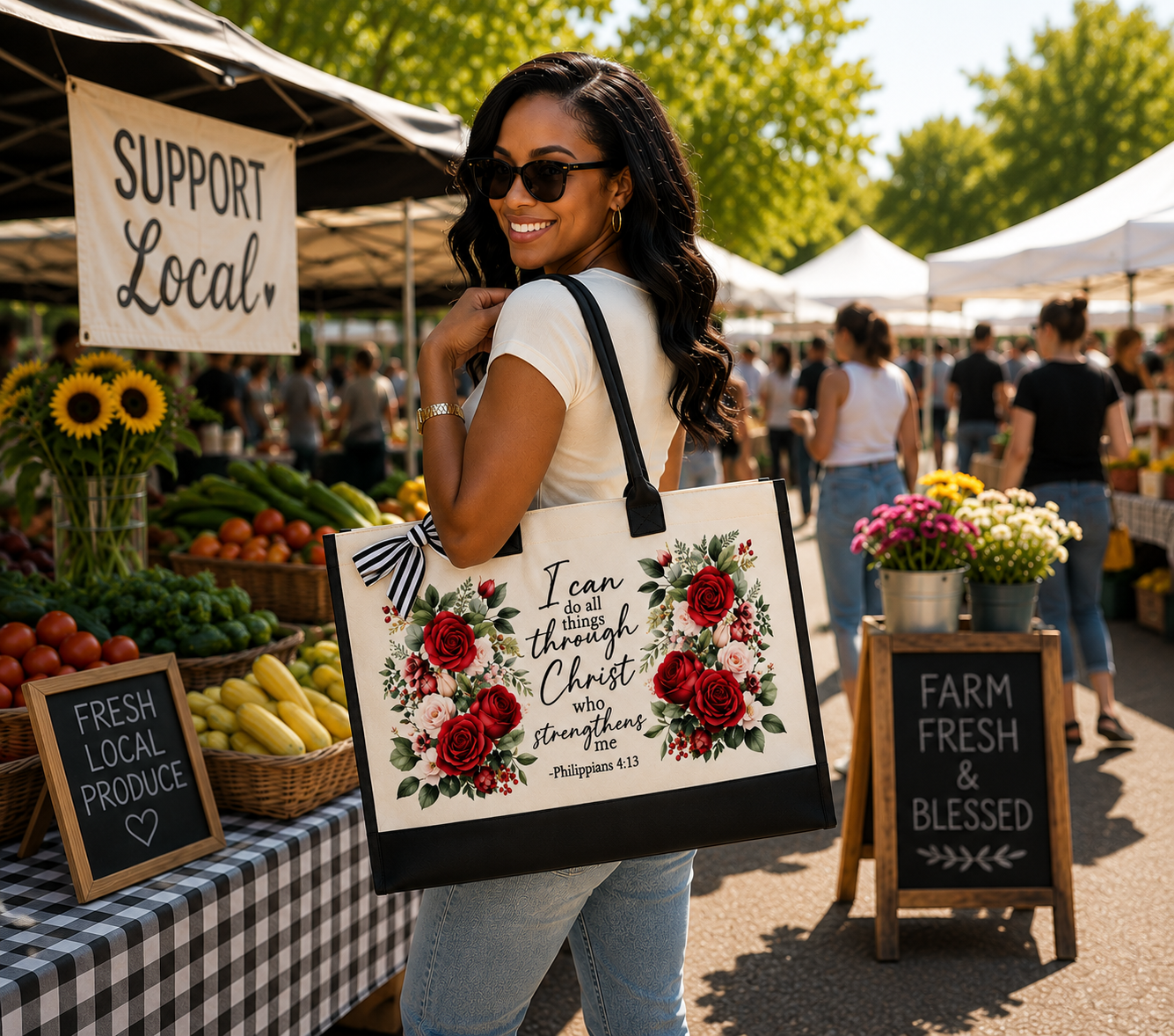 I Can Do All Things Tote & Cosmetic Bag Set