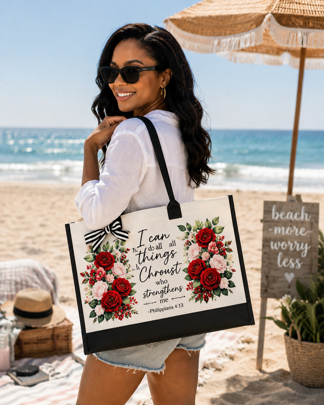 I Can Do All Things Tote & Cosmetic Bag Set