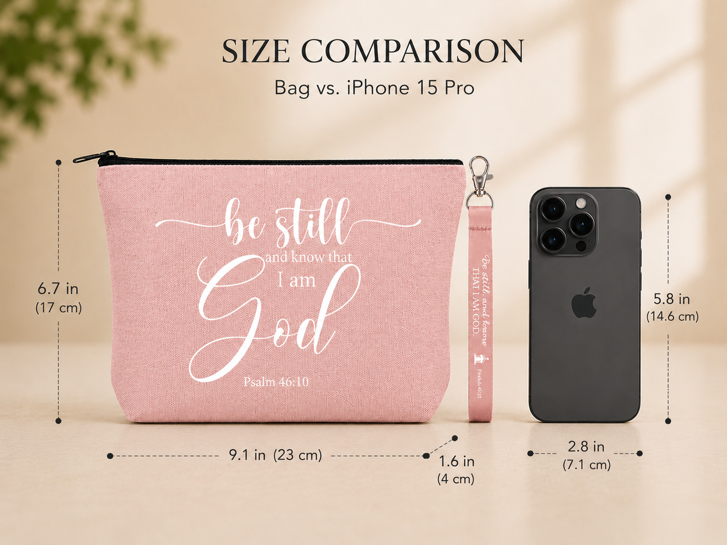 Be Still and Know Cosmetic Bag