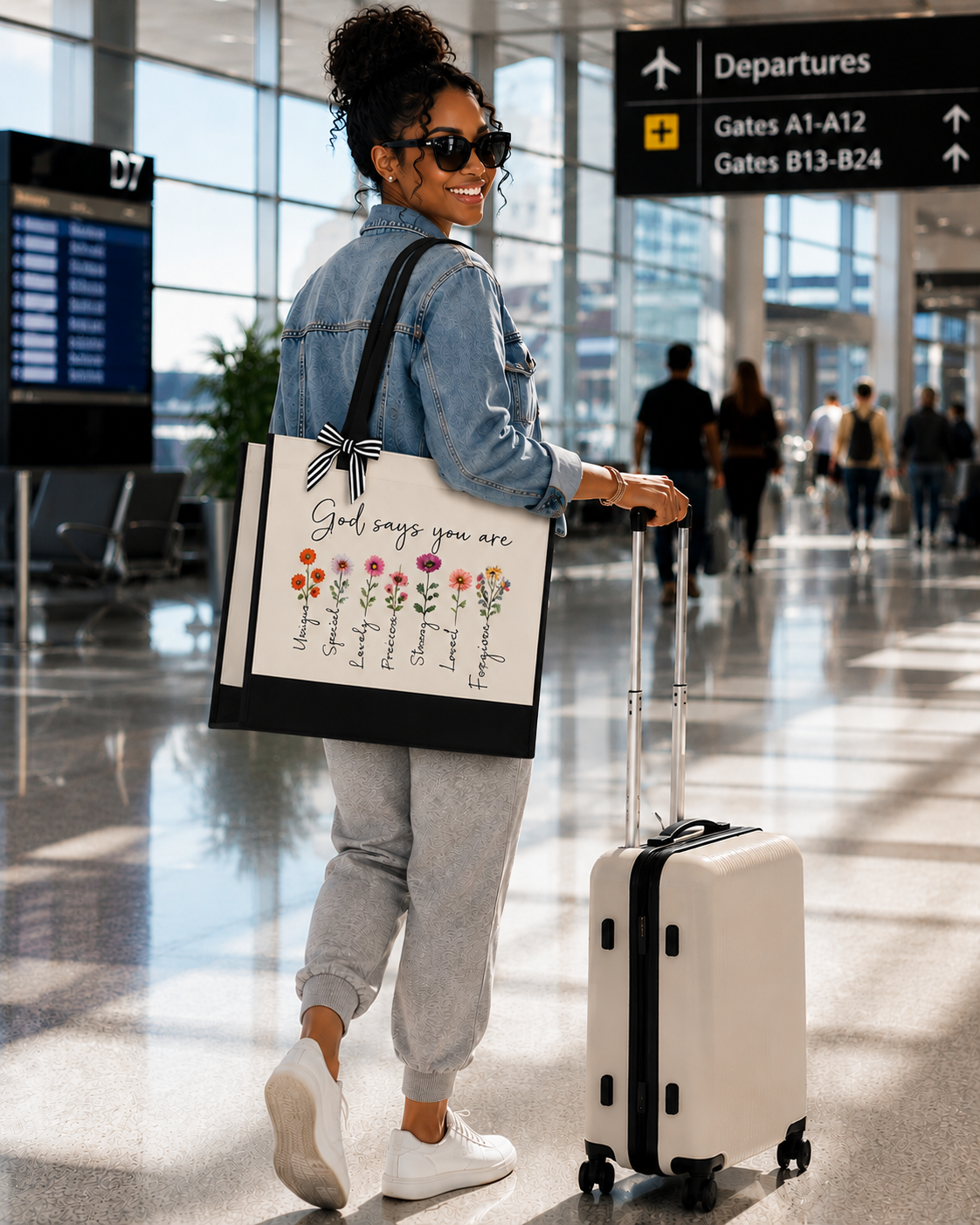 God Says You Are Tote & Cosmetic Bag Set