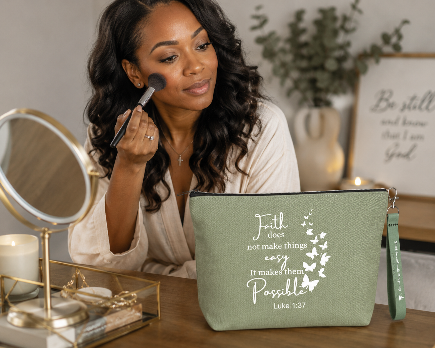 Faith Makes Things Possible Cosmetic Bag