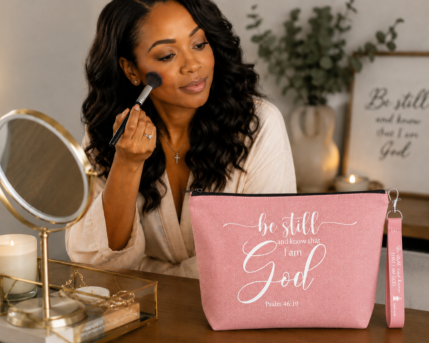 Be Still and Know Cosmetic Bag
