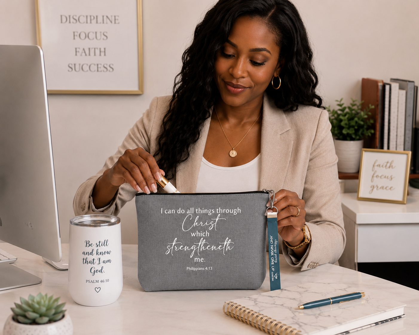 I Can Do All Things Through Christ Cosmetic Bag