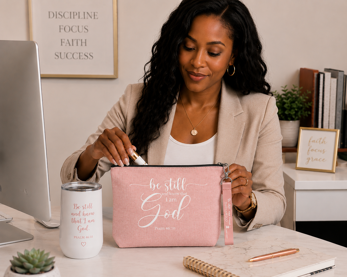 Be Still and Know Cosmetic Bag