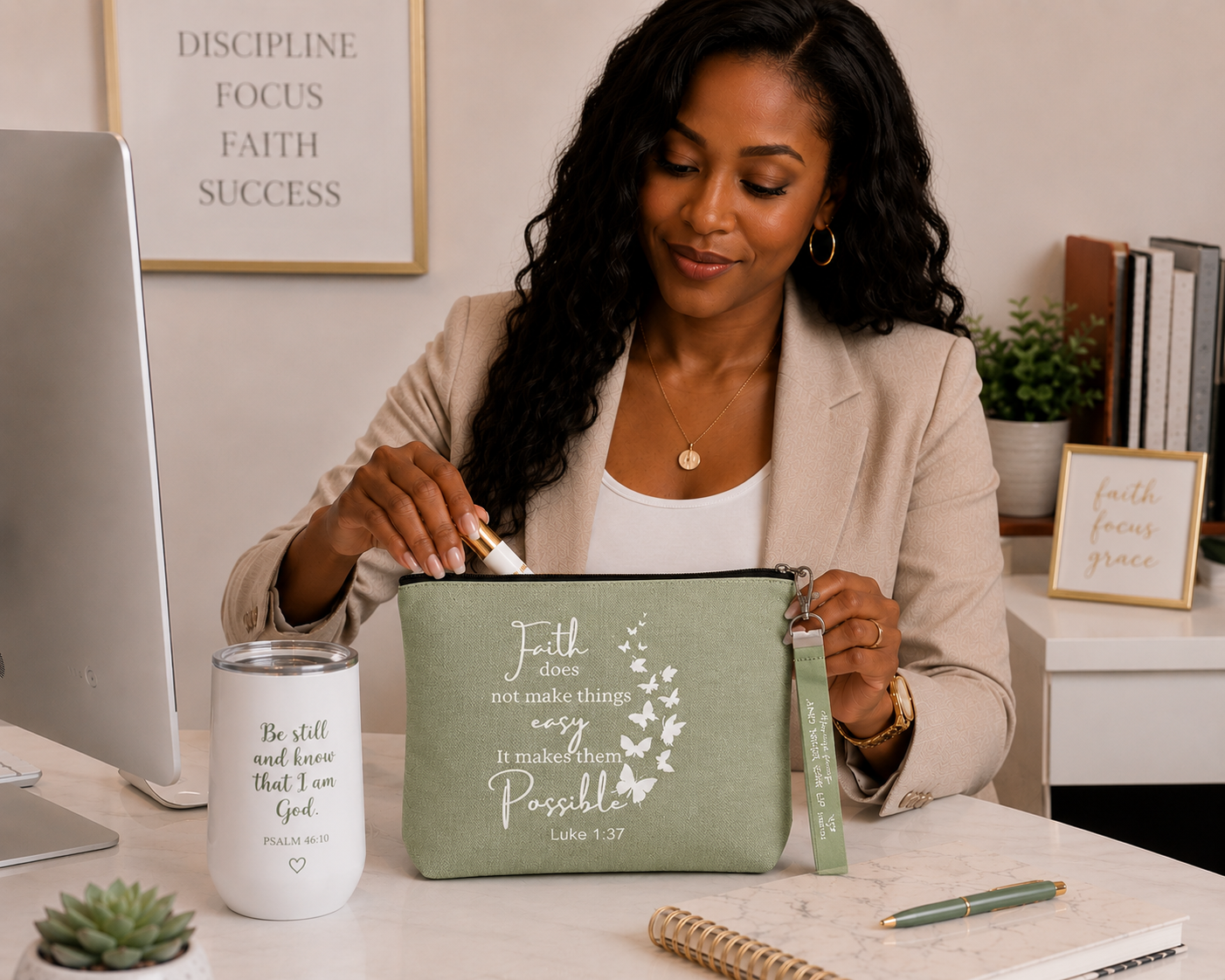 Faith Makes Things Possible Cosmetic Bag